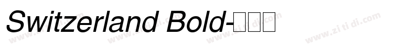 Switzerland Bold字体转换